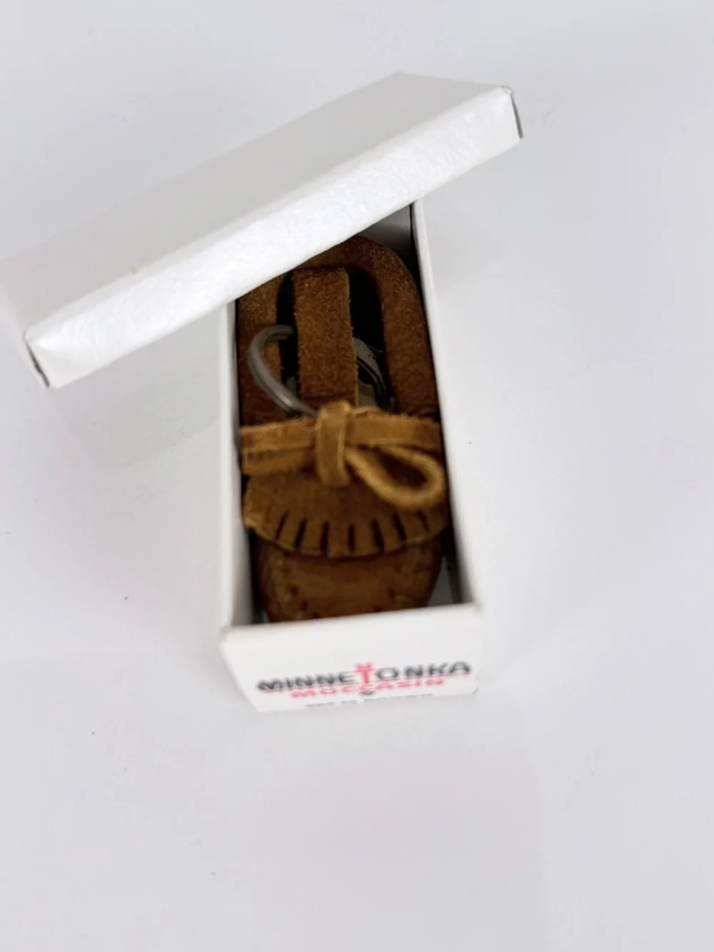 NWT Minnetonka Miniature Moccasin Keychain in Box